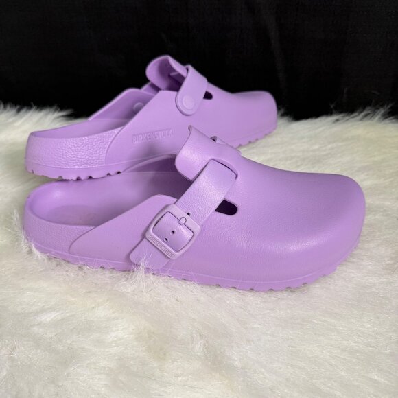 BIRKENSTOCK Boston EVA Clogs Purple Lavender Sz 41 Slip On Shoes Casual Comfort - Picture 1 of 9